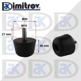 Тампон кабина преден заден M10 x Ø50 x 36 mm MAN F2000 F90