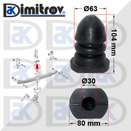 Буфер тампон Mercedes Ø 63 x Ø 80 x 103 mm