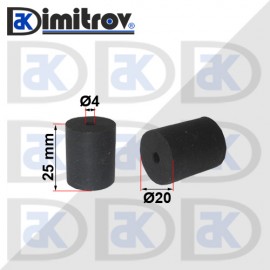 Гумен тампон Ø  4 х Ø 20 х 25 mm