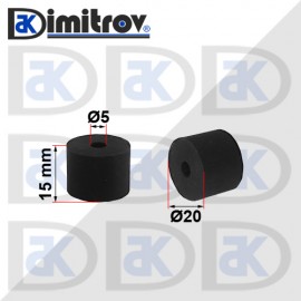 Гумен тампон Ø  5 х Ø 20 х 15 mm