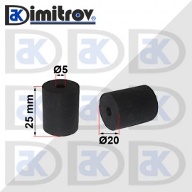 Гумен тампон Ø  5 х Ø 20 х 25 mm