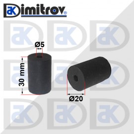 Гумен тампон Ø  5 х Ø 20 х 30 mm