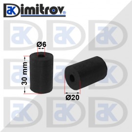 Гумен тампон Ø  6 х Ø 20 х 30 mm