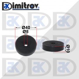 Гумен тампон Ø  8 х Ø 40 х 10 mm