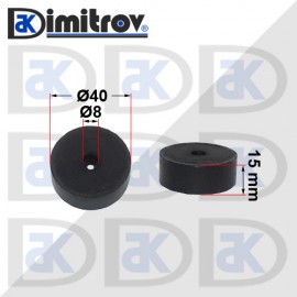 Гумен тампон Ø  8 х Ø 40 х 15 mm