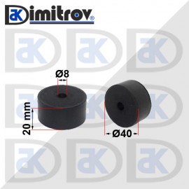 Гумен тампон Ø  8 х Ø 40 х 20 mm