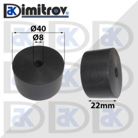 Гумен тампон Ø  8 х Ø 40 х 22 mm