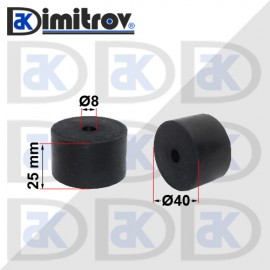 Гумен тампон Ø  8 х Ø 40 х 25 mm