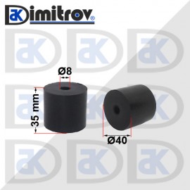 Гумен тампон Ø  8 х Ø 40 х 35 mm