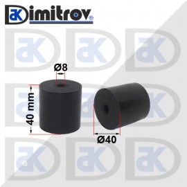 Гумен тампон Ø  8 х Ø 40 х 40 mm