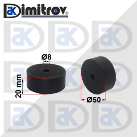Гумен тампон Ø  8 х Ø 50 х 20 mm