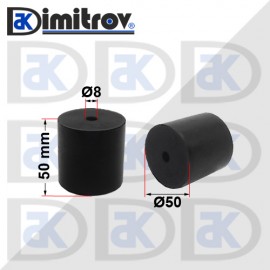 Гумен тампон Ø  8 х Ø 50 х 50 mm