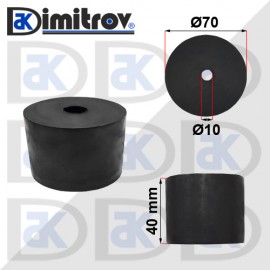 Гумен тампон Ø 10 х Ø 70 х 40 mm