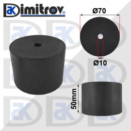 Гумен тампон Ø 10 х Ø 70 х 50 mm