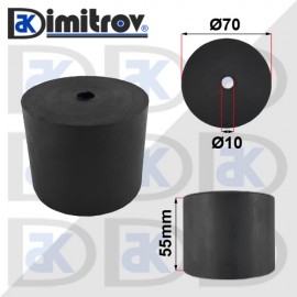 Гумен тампон Ø 10 х Ø 70 х 55 mm