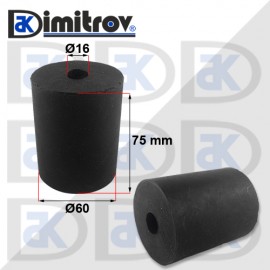 Гумен тампон Ø 16 x Ø 60 x L 75 мм