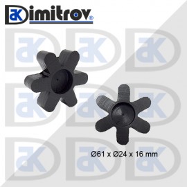 Каре куплунг мотор универсално с отвор Ø61 x Ø24 x 16 mm