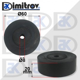 Гумен тампон Ø  8 x Ø 60 x 20 mm