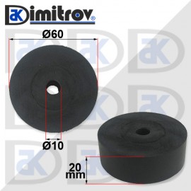 Гумен тампон Ø 10 x Ø 60 x 20 mm