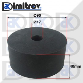 Гумен тампон Ø 17 x Ø 90 x L 40 mm