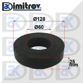 Тампон за пружини Ø 60 x Ø 128 x 25 mm