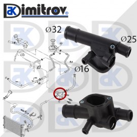 Фланец охладителна течност Audi A2 A3 Seat Arosa Cordoba Ibiza Inca Leon Toledo Skoda Fabia Octavia Volkswagen Bora Caddy Golf Lupo Multivan New Beetle Polo Sharan Transporter Фланец охладителна течност Audi A2 A3 Seat Arosa Cordoba Ibiza Inca Leon Toledo Skoda Fabia Octavia Volkswagen Bora Caddy Golf Lupo Multivan New Beetle Polo Sharan Transporter