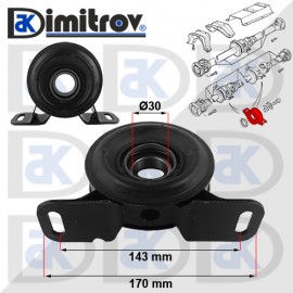 Висящ лагер Ford Transit Ø30 mm - изместен център