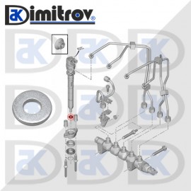 Дифтунга алуминий Ø7,2 х Ø16 х 2,3 mm Peugeot 3008 307 308 407 5008 508 607 807 Expert RCZ