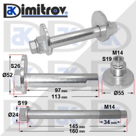 Болт преден носач Lexus GX400 GX460 GX470 Toyota 4Runner FJ Cruiser Hilux Land Cruiser Prado