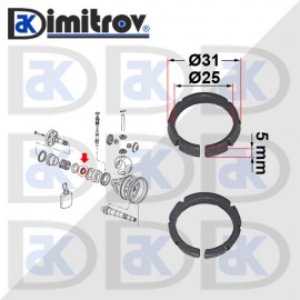 Лагер диференциален вал VW Caddy Golf II III Jetta II Lupo Polo Vento