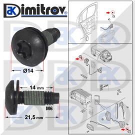Болт фиксатор врата Citroen Jumper Peugeot Boxer Fiat Ducato Punto Qubo Fiorino