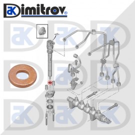 Дифтунга медна Ø7,2 х Ø16 х 2,2 mm Peugeot 3008 307 308 407 5008 508 607 807 Expert RCZ