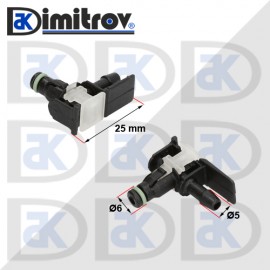 Конектор горивопровод 90 градуса Ø6 х Ø5 mm