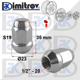 Гайка джанта 1/2"-20 A19 35mm Chrysler 300 C Concorde LHS PT Cruiser Sebring Гайка джанта 1/2"-20 A19 35mm Chrysler 300 C Concorde LHS PT Cruiser Sebring