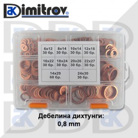 Комплект медни дифтунги 0,8 mm