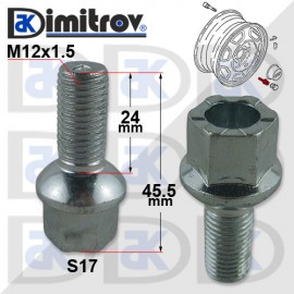 Болт джанта М12х1,5 S17 45,5mm
