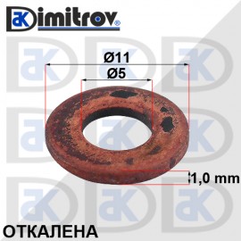Дифтунга Ø5 х Ø11 х 1,0 mm медна