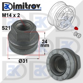 Гайка джанта M14 x 2 mm Ford Transit
