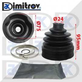 Маншон каре Ø 24 x Ø 75 x 95 mm Kia Carnival Cerato Sorento Sportage