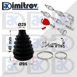 Маншон гумен Ø29 х Ø95 х 140 mm Ford Galaxy Renault Espace Seat Alhambra VW Sharan Transporter IV
