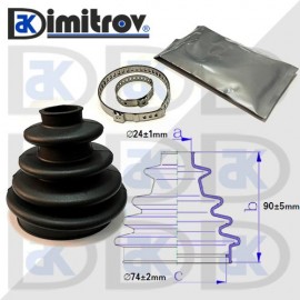 Маншон каре Ø 24 x Ø 74 x 90 mm