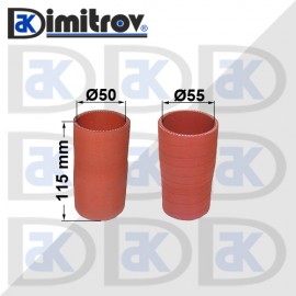 Силиконово съединение Ø50 x Ø55 x 115 mm