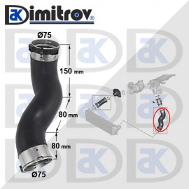 Маркуч турбо BMW 5 (F07) (F10) (F11) 6 (F06) (F12) (F13) 7 (F01) (F02)