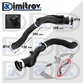 Маркуч турбо BMW 5 (F07) (F10) (F11) 7 (F01) (F02)