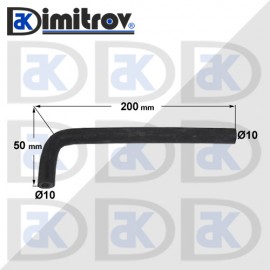 Маркуч коляно Ø 10 - 50 x 200 mm