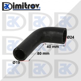 Маркуч коляно Ø 19 x Ø 24 - 80 x 40 mm