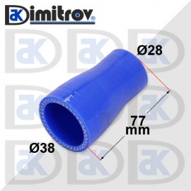Силиконово съединение Ø28 x Ø38 x 77 mm