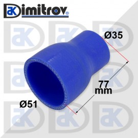 Силиконово съединение Ø35 x Ø51 x 77 mm