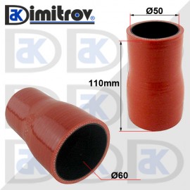 Силиконово съединение Ø50 x Ø60 x 110 mm