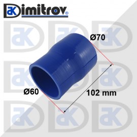 Силиконово съединение Ø60 x Ø70 x 102 mm